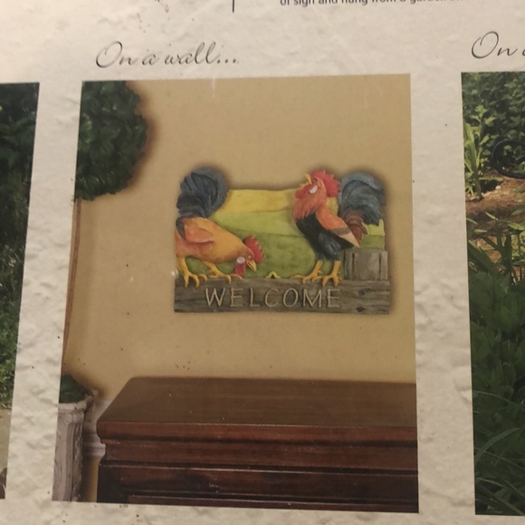 Hand-painted Welcome Sign Butterflies Garden Sign Patio Porch NIB - Picture 13 of 14